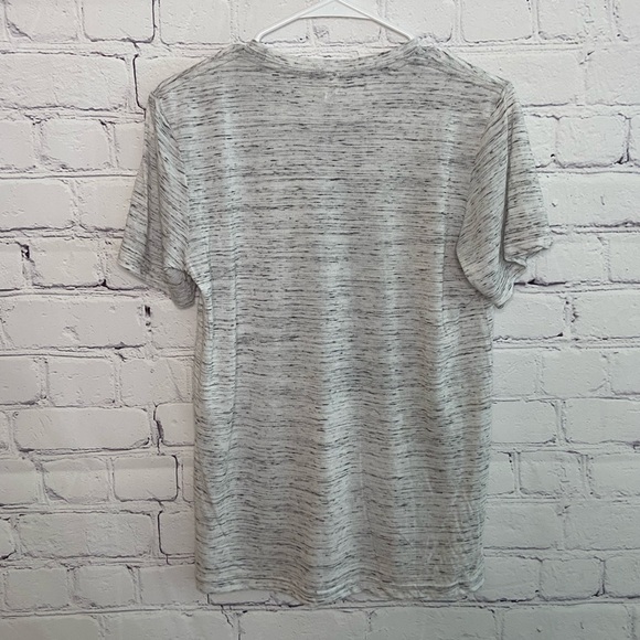 Bella Canvas Gray Paperwhite Triangle Logo Shirt - Picture 2 of 5